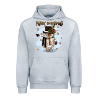 Heather Grey merry christmas snowman Urban Hoodie - CowGirlArtShop