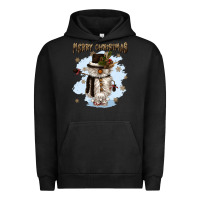 Pigment Black merry christmas snowman Urban Hoodie - CowGirlArtShop