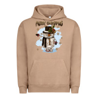 Pigment Burro merry christmas snowman Urban Hoodie - CowGirlArtShop