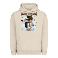 Pigment French Oak merry christmas snowman Urban Hoodie - CowGirlArtShop