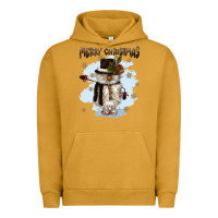 Pigment Peanut Butter merry christmas snowman Urban Hoodie - CowGirlArtShop