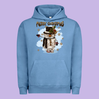 Merry Christmas Snowman Urban Hoodie Designed By Cowgirlartshop