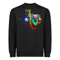 Black texas map halloween Heavyweight Sweatshirt - JahusDesignShop