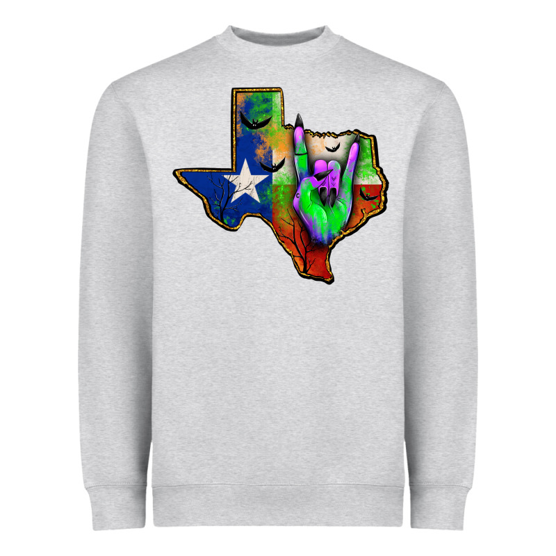 Texas Map Halloween Heavyweight Sweatshirt by JahusDesignShop | Teevron