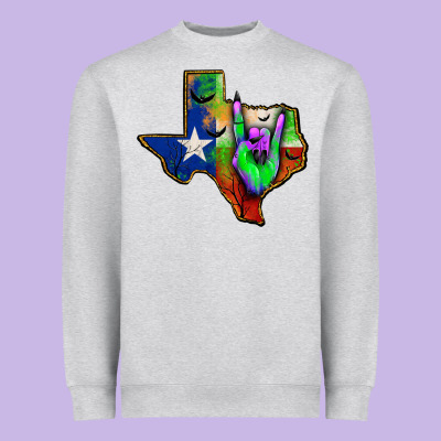Texas Map Halloween Heavyweight Sweatshirt Designed By Jahusdesignshop