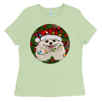 Matcha Christmas pomeranian Ladies Tee - RanaPortraitStore