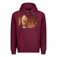Burgundy melanin coffee Premium Hoodie - JahusDesignShop