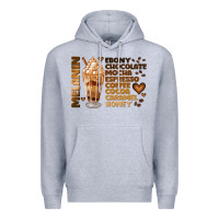 Heather Grey melanin coffee Premium Hoodie - JahusDesignShop