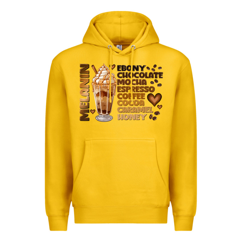 Melanin Coffee Premium Hoodie by JahusDesignShop | Teevron