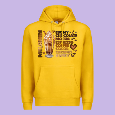 Melanin Coffee Premium Hoodie Designed By Jahusdesignshop
