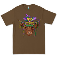 Cacao mardi gras mask highland cow Premium Tee - RanaPortraitStore