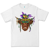 White mardi gras mask highland cow Premium Tee - RanaPortraitStore