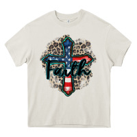 Cream faith usa Heavy Core Tee - Zillion Design Studio