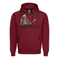 Burgundy there it goes my last flying fck Zipper Hoodie - MaliasSmallBusiness