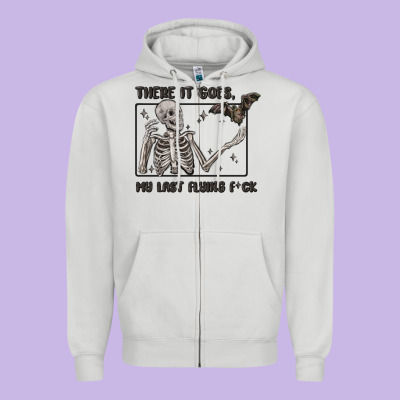There It Goes My Last Flying Fck Zipper Hoodie Designed By Maliassmallbusiness