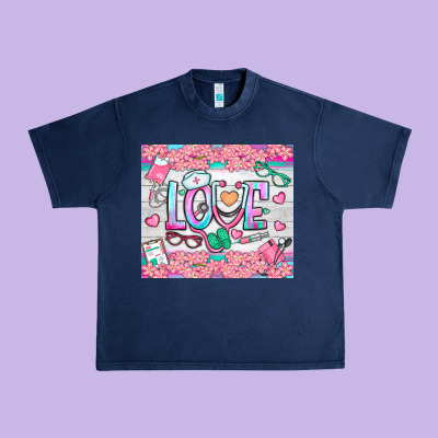Watercolor Love Nurse Tumbler Urban Heavy Tee Designed By Bundleandbundleshop