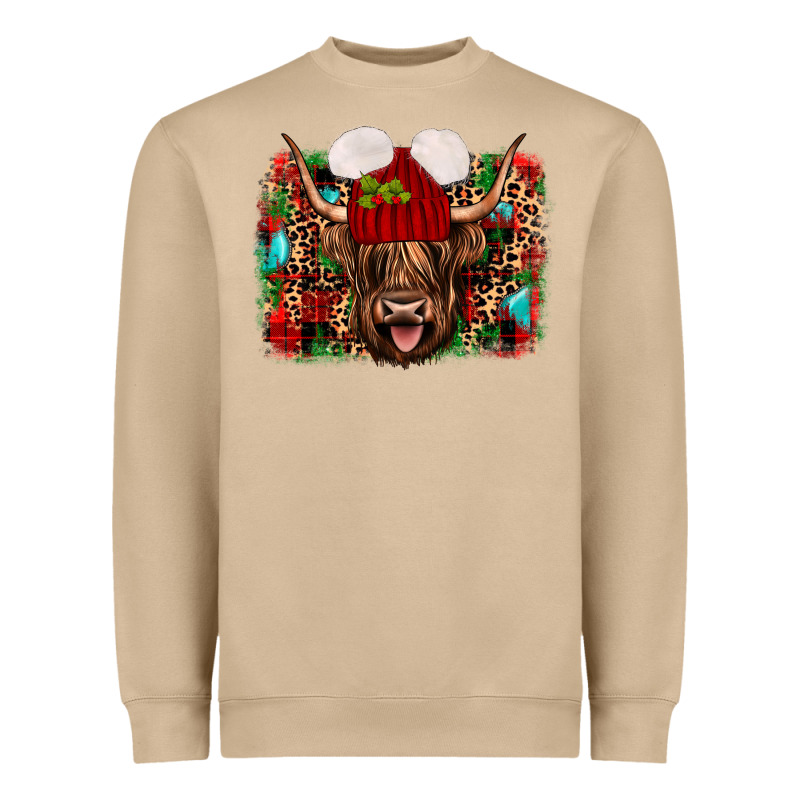 Highland Cow Christmas Heavyweight Sweatshirt by JahusDesignShop | Teevron