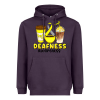Plum deafness awareness coffee cups Heavyweight Hoodie - Artiststas