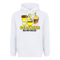 White deafness awareness coffee cups Heavyweight Hoodie - Artiststas