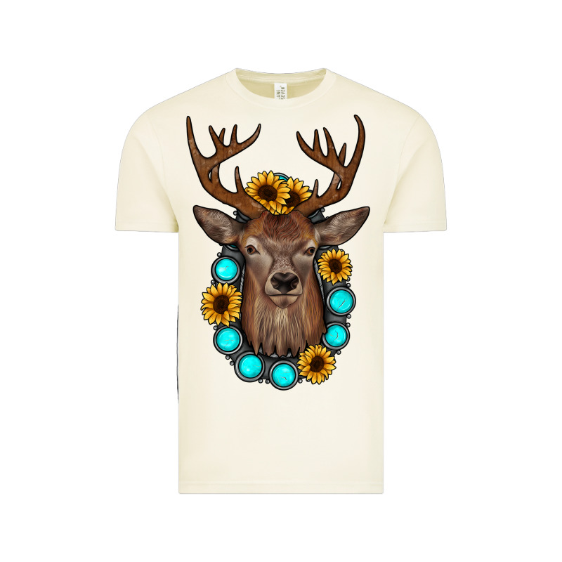 Deer Gemstone Sunflower Vintage Tee by JahusDesignShop | Teevron
