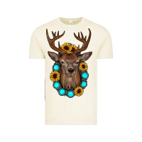 Vintage Arctic deer gemstone sunflower Vintage Tee - JahusDesignShop