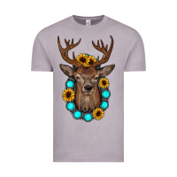 Vintage Zinc deer gemstone sunflower Vintage Tee - JahusDesignShop