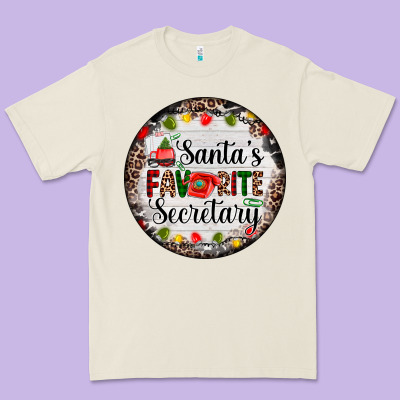 Christmas Santas Favorite Secretary    Light Premium Tee Designed By Adodesignshop