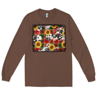 Chestnut cowhide sunflowers candy canes Long Sleeve Tee - Jasminsmagicworld