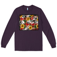 Plum cowhide sunflowers candy canes Long Sleeve Tee - Jasminsmagicworld