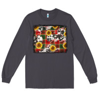 Smoke cowhide sunflowers candy canes Long Sleeve Tee - Jasminsmagicworld