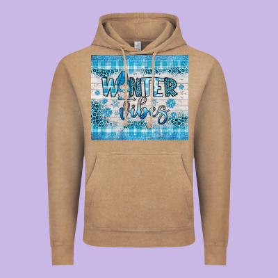 Winter Vibes Gnome Vintage Hoodie Designed By Jahusdesignshop