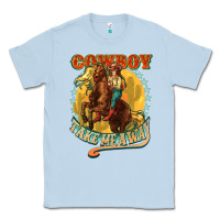 Dusty Blue cowboy take me away Classic Tee - NancyCooperArtShop