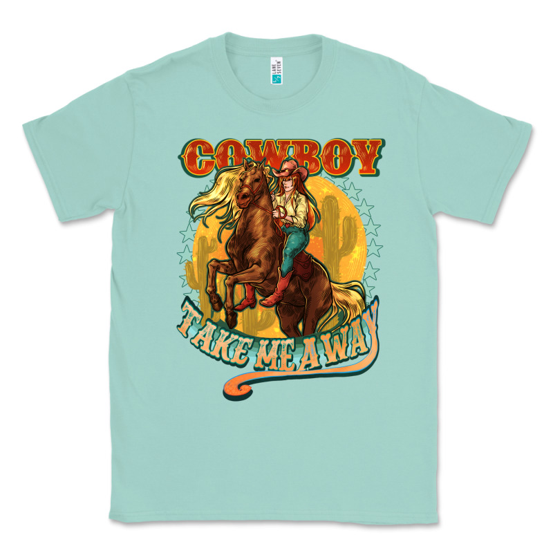 Cowboy Take Me Away Classic Tee by NancyCooperArtShop | Teevron