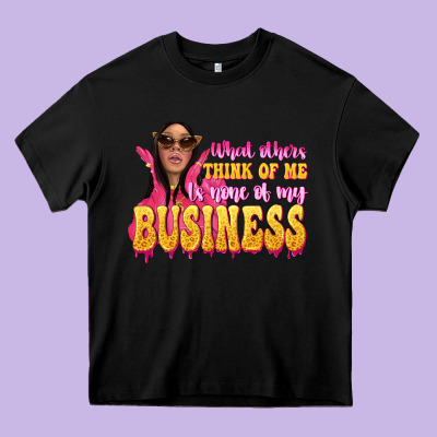 Afro Black Boss Lady Heavy Core Tee Designed By Texasbilliewilder