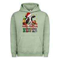Pigment Oil Green merry christmas heifer cow Urban Hoodie - CowGirlArtShop
