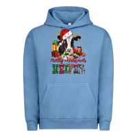 Pigment Pebble Blue merry christmas heifer cow Urban Hoodie - CowGirlArtShop