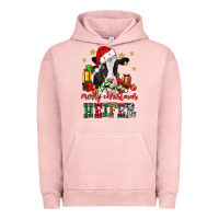 Pigment Salmon merry christmas heifer cow Urban Hoodie - CowGirlArtShop