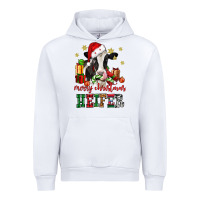 White merry christmas heifer cow Urban Hoodie - CowGirlArtShop
