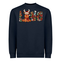 Navy love christmas reindeer Heavyweight Sweatshirt - Jasminsmagicworld