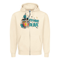 Sandshell staying alive Zipper Hoodie - MaliasSmallBusiness