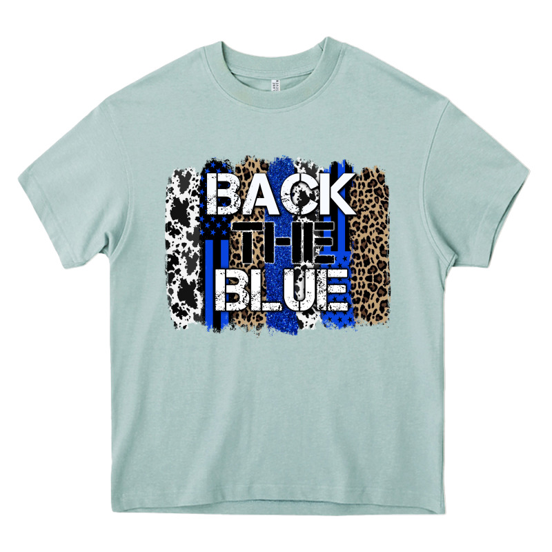 Back The Blue Brushstroke Heavy Core Tee by Zillion Design Studio | Teevron