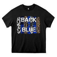 Black back the blue brushstroke Heavy Core Tee - Zillion Design Studio