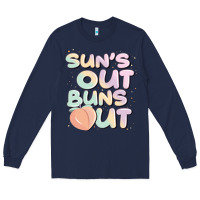 Navy sun's out buns out Long Sleeve Tee - JahusDesignShop