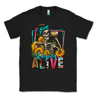 Black staying alive coffee drinking skeleton Classic Tee - Jasminsmagicworld
