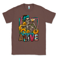 Chestnut staying alive coffee drinking skeleton Classic Tee - Jasminsmagicworld