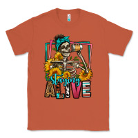 Copper staying alive coffee drinking skeleton Classic Tee - Jasminsmagicworld
