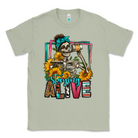 Matcha staying alive coffee drinking skeleton Classic Tee - Jasminsmagicworld