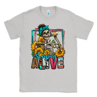Moon Dust staying alive coffee drinking skeleton Classic Tee - Jasminsmagicworld