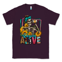 Plum staying alive coffee drinking skeleton Classic Tee - Jasminsmagicworld