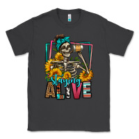 Smoke staying alive coffee drinking skeleton Classic Tee - Jasminsmagicworld
